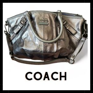 COACH Silver Metallic Leather Bag ~ Madison ~  Purse ~ Gorgeous